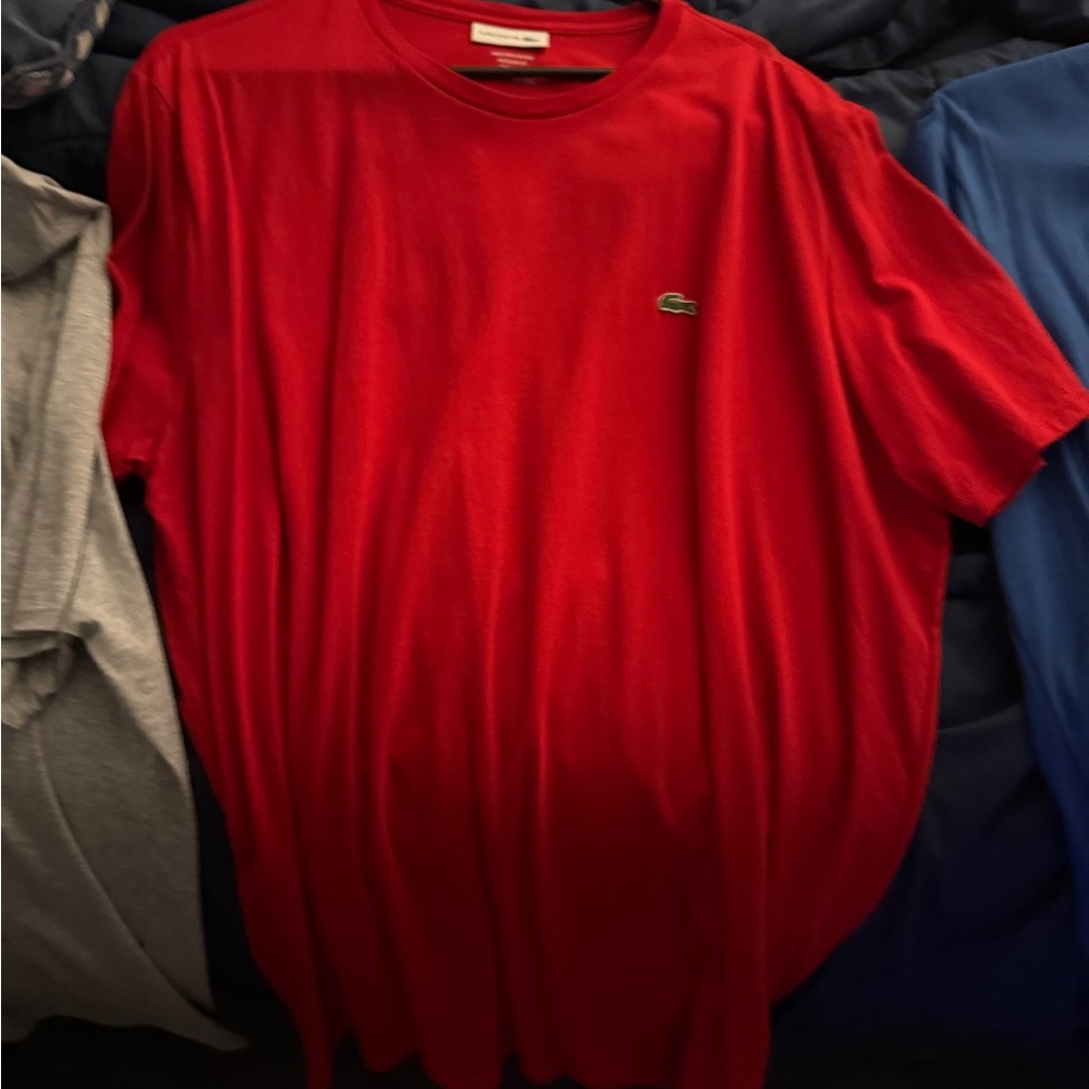 Lacoste Men's Vibrant Red Tee
